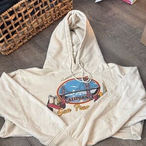 Vintage San Francisco Crop Top Hoodie